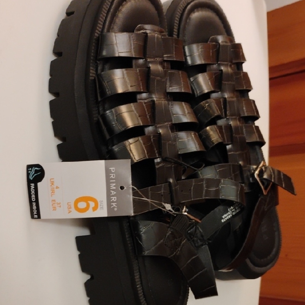 Primark Black Chunky Sandals